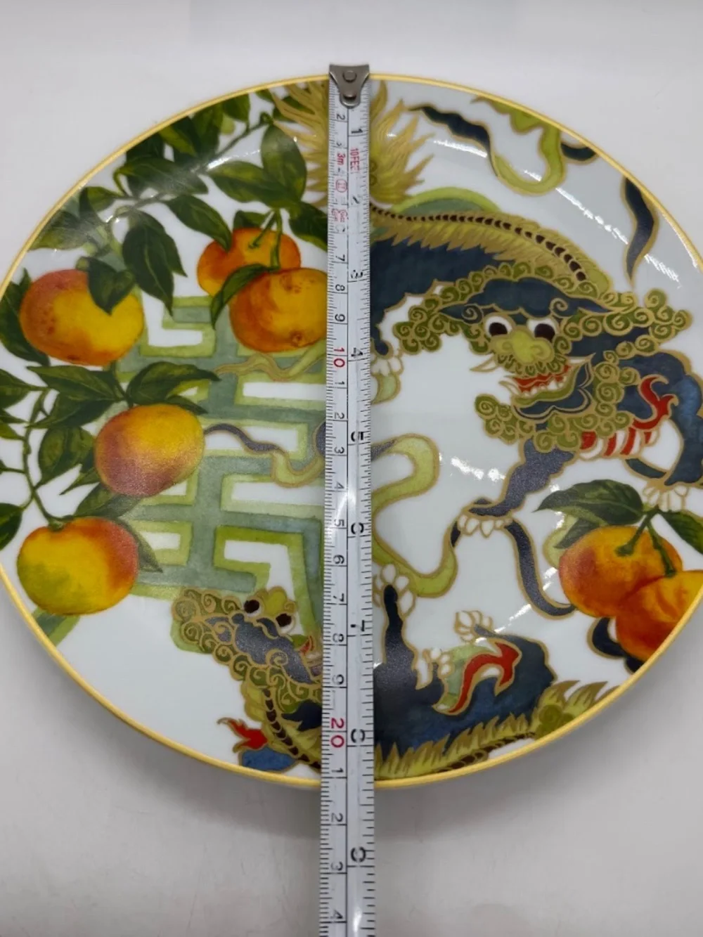 Williams Sonoma Lunar New Year New Moon Salad Plate Mandarin Foo Dog 8.5